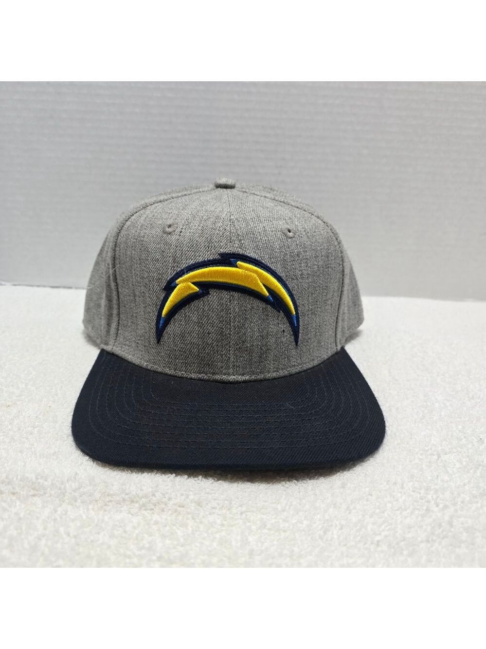 Men's Unbranded Gray Navy Chargers Logo Baseball Cap One Size